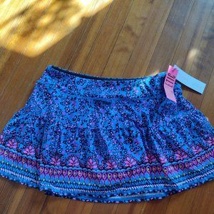 NWT Lilly Pulitzer Gardenia Skort Luxletic BLUE FLARE size Large